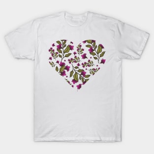 Flowers Cute Pattern Art Colorful Sweet Paisley T-Shirt